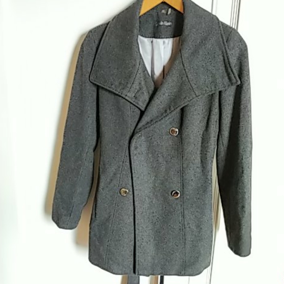 Calvin Klein Jackets & Blazers - Calvin Klein grey wool peacoat, size 10